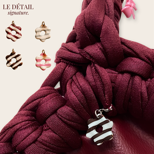 Charms signature - fleur à rayures