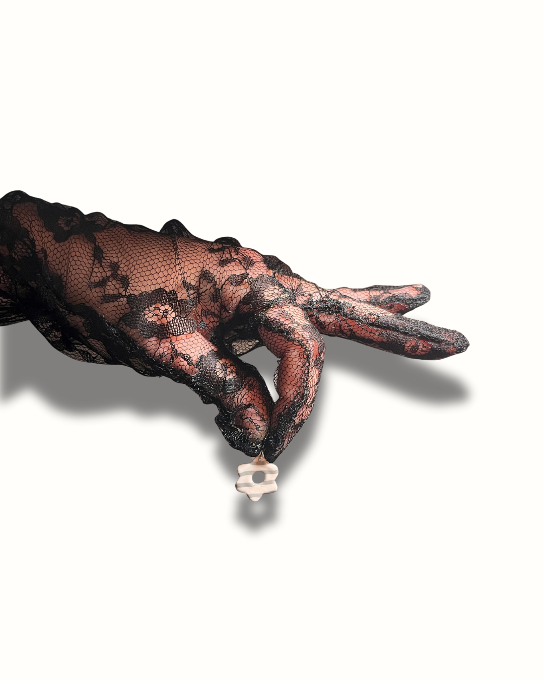 Charms fleur à rayures