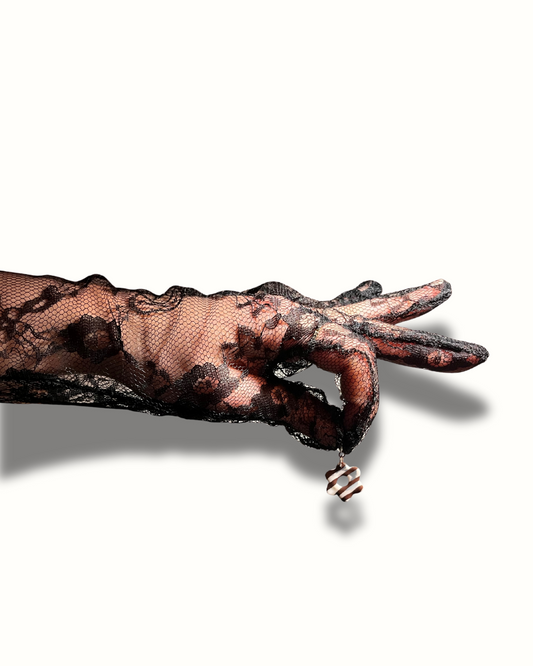 Charms fleur à rayures